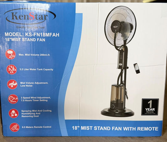 Kenstar 18 inch Rechargeable Mist Fan KS-FN18MFAH