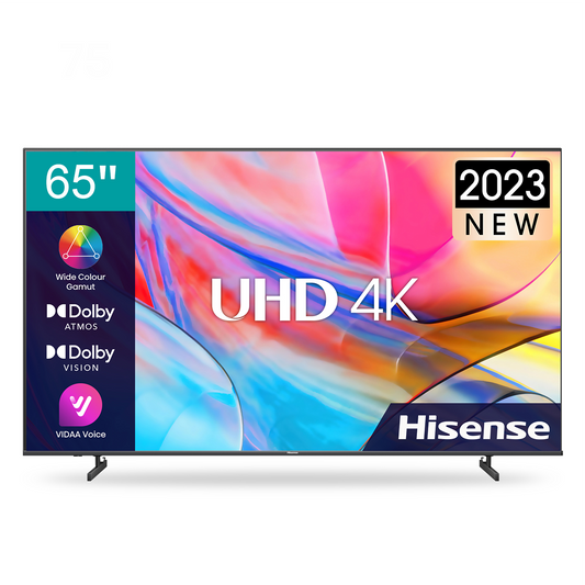 Hisense 65 Inch UHD 4K SMART TV, 3 HDMI, 2 USB, 1 AV, WIFI, LAN,Wide Colour Gamut , Dolby Vision ,Game Mode Plus 65A7K