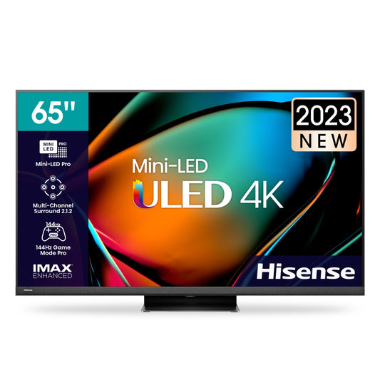 Hisense 65 Inch U8 Series Mini-LED ULED 4K UHD Google Smart TV ULED-QLED TV 65U8K Smart TV With Quantum Dot Colour,BT & DolbyVision