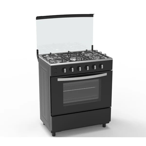 AEON 5 BURNER GAS COOKER 90X60 5G BLACK  9050