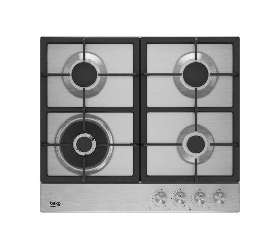 BEKO BUILT-IN 3 GAS + 1 WOK ON STAINLESS STEEL HQAW64225 SX 60CM