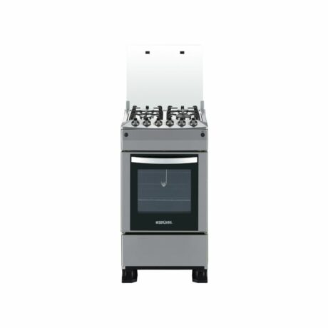 Bruhm 50x60 4 Burner Gas Cooker Stainless steel and double glass oven BGC-5640SS