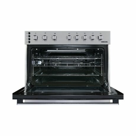 Bruhm 90x60 5 Burner Gas Cooker Stainless steel and double glass oven BGC-9650SS