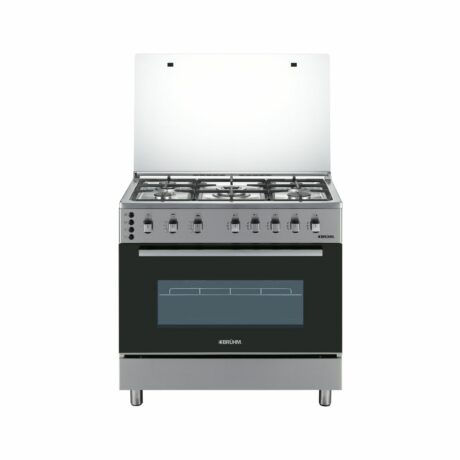 Bruhm 90x60 5 Burner Gas Cooker Stainless steel and double glass oven BGC-9650SS