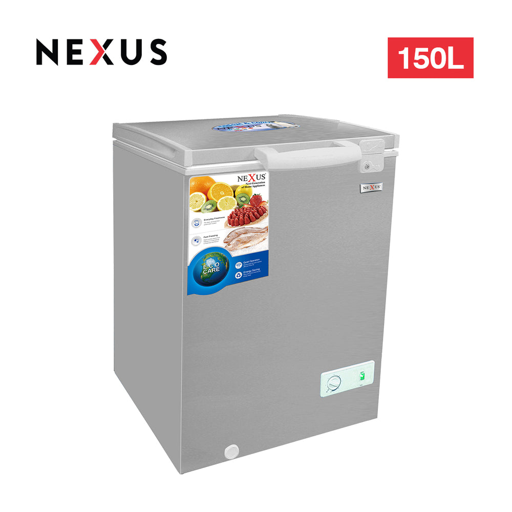 Nexus 150 Litres Chest Freezer, Silver, European union SERIES NX-150HCE