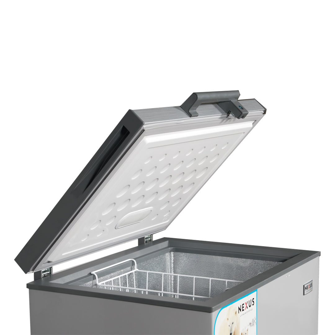 Nexus 160 Litres Chest Freezer, Silver, European union SERIES NX-160HCE