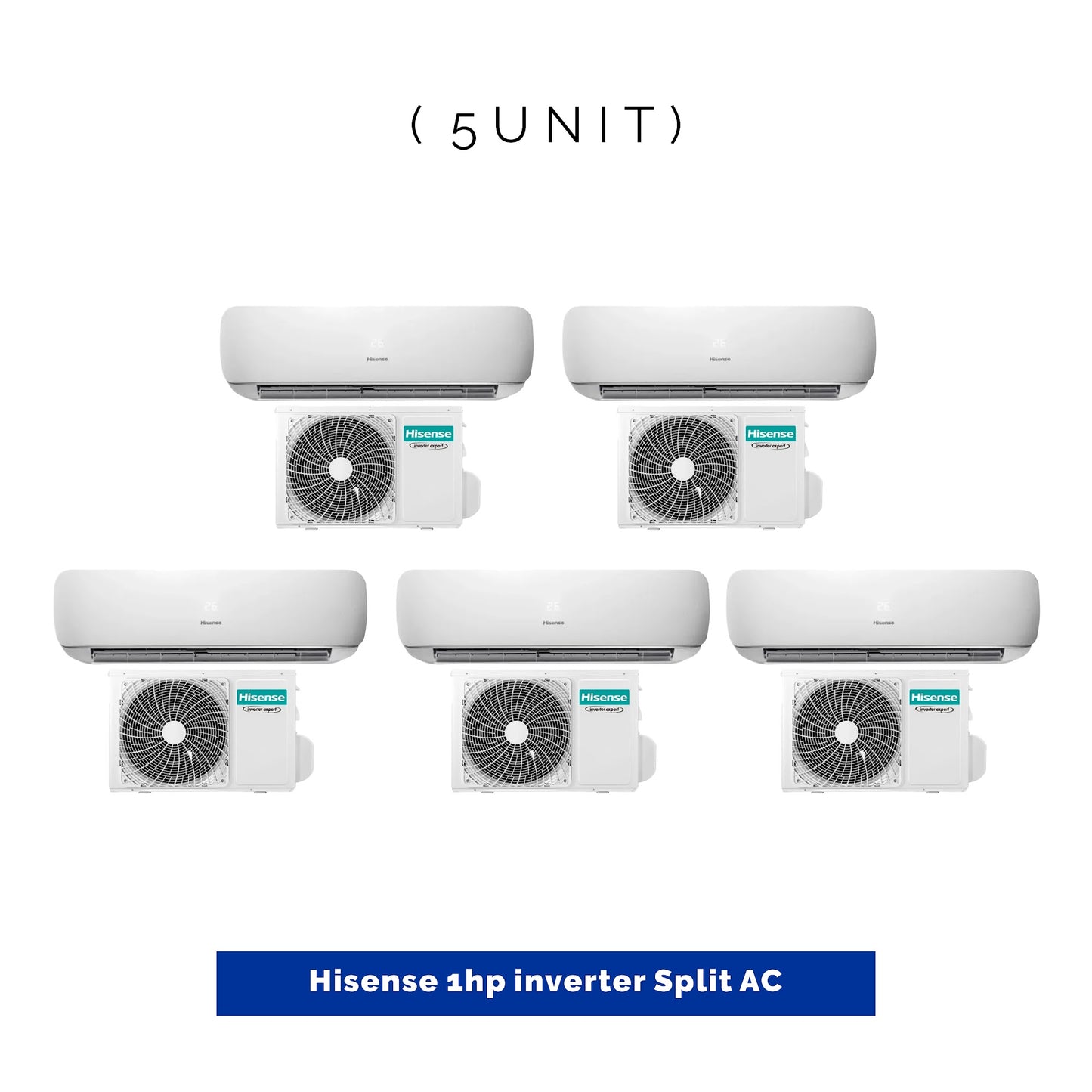 5 UNIT COMBO Hisense 1hp Inverter Split Air Conditioner SPL 1HP-CopperInv-DK. Save ₦120,000! 😱🛒 on this Deal