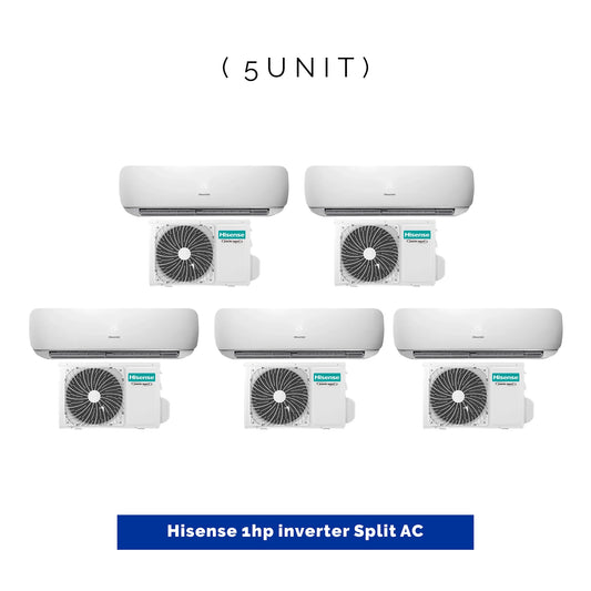 5 UNIT COMBO Hisense 1hp Inverter Split Air Conditioner SPL 1HP-CopperInv-DK. Save ₦120,000! 😱🛒 on this Deal