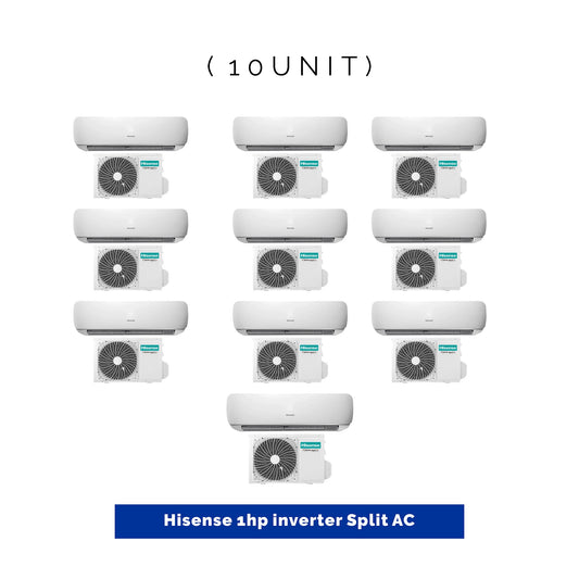 10 UNIT COMBO Hisense 1hp Inverter Split Air Conditioner SPL 1HP-CopperInv-DK. Save ₦240,000! 😱🛒 on this Deal