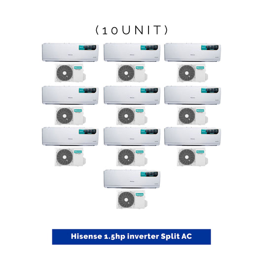 10 UNIT COMBO Hisense 1.5hp Inverter Split Air Conditioner SPL-1.5 hp-Copper-Inv-DK.  Save ₦243,000! 😱🛒 on this Deal