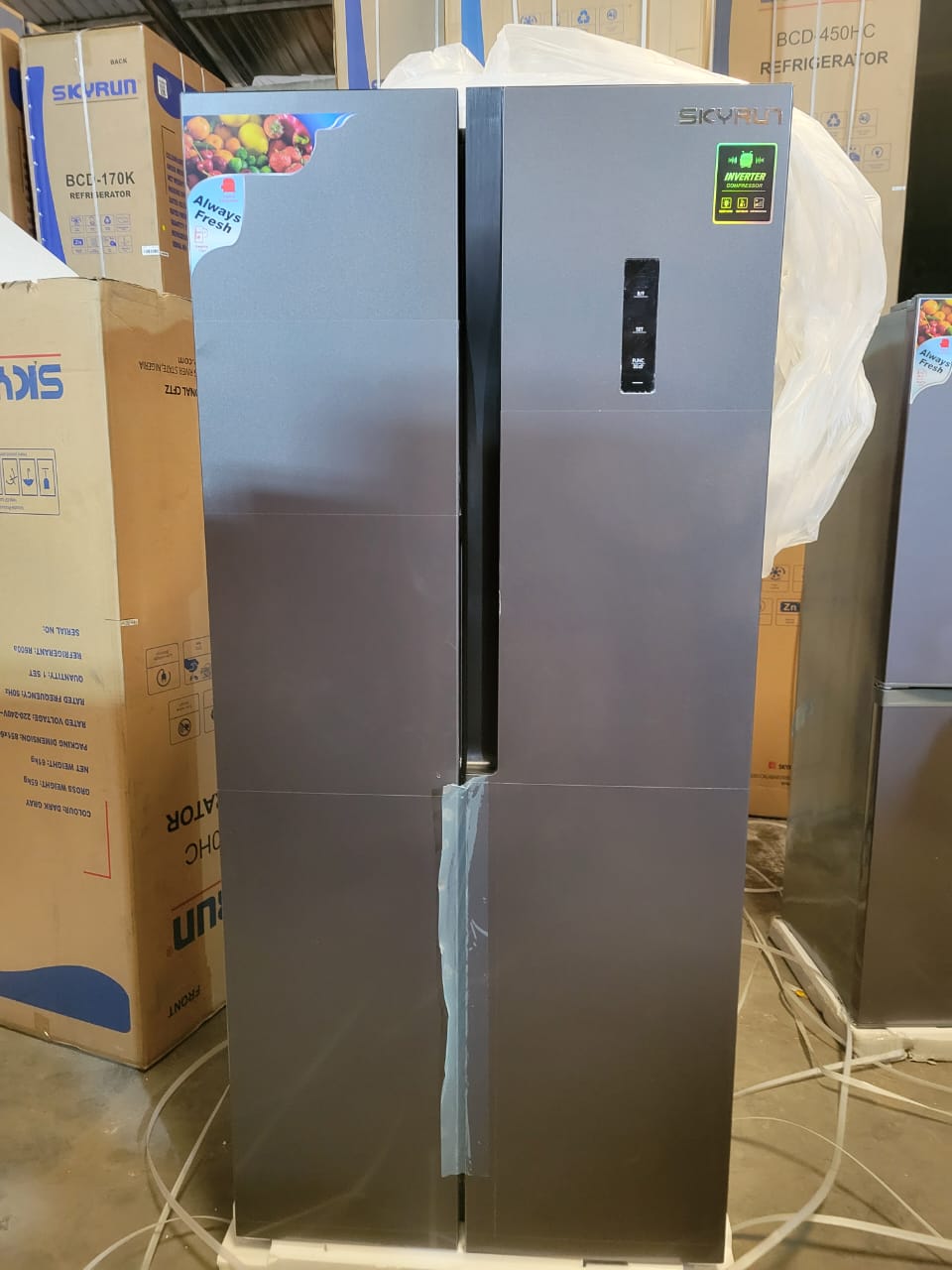 Skyrun 450 Litres Inverter Side By Side No Frost Refrigerator BCD-450W