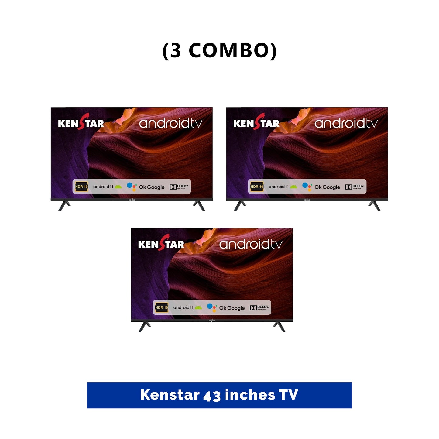 3 UNIT COMBO Kenstar 43 inches Andriod  smart Tv KS-TV43FV5000A Save ₦15,600! 😱🛒 on this Deal