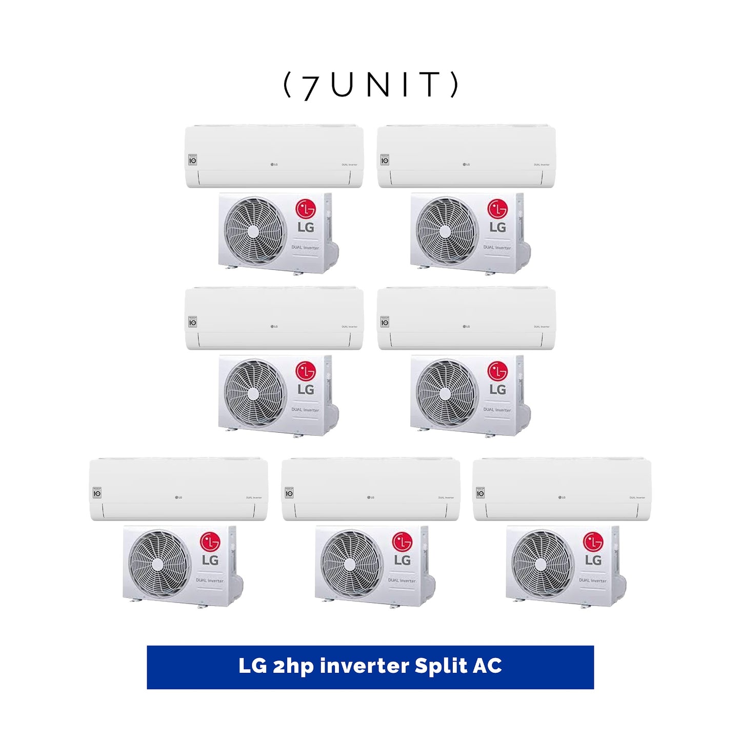 7 UNIT COMBO - Lg 2hp Dual Inverter Split Air Conditioner SPL 2.0HP INV. Save ₦298,200! 😱🛒 on this Deal