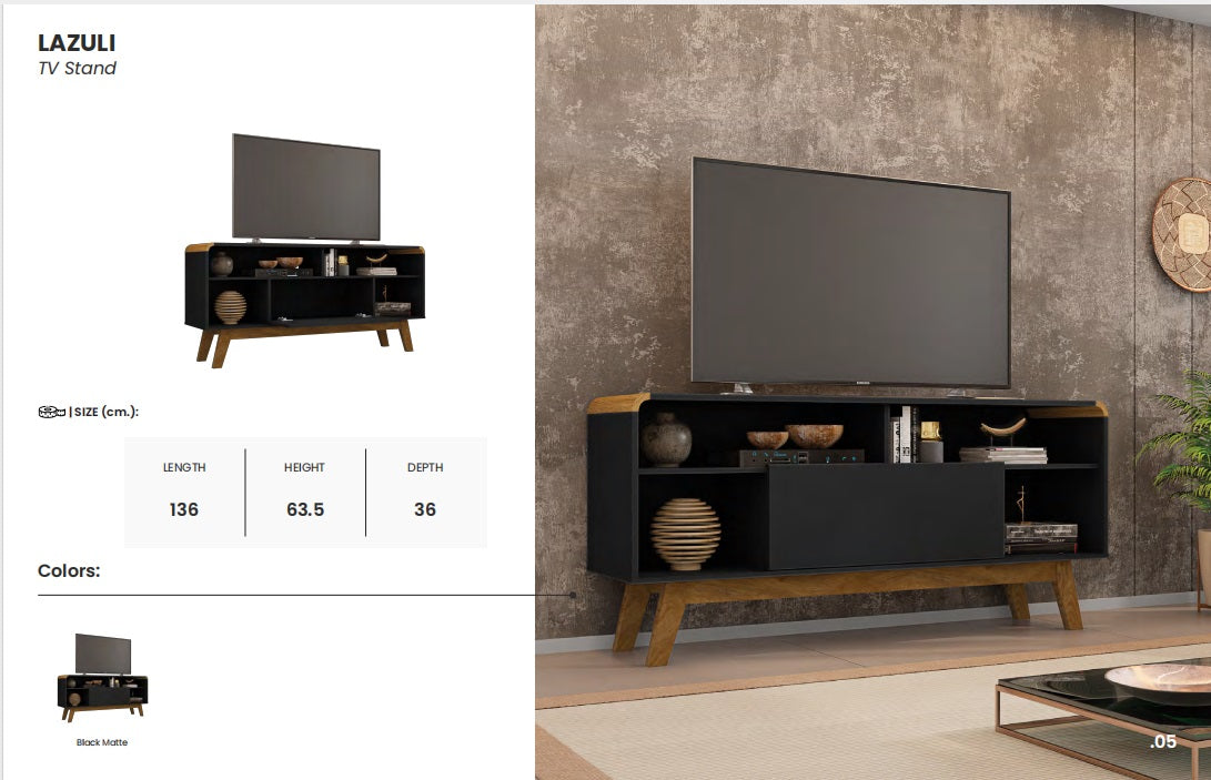 MAXI LAZULI136 TV Stand - Black Matte