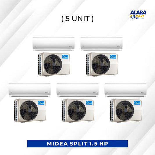 5 UNIT COMBO MIDEA 1.5HP INVERTER New Platform R32 Air Conditioner MSEF1B-12CRDN8 with Kit. Save ₦38,100! 😱🛒 on this Deal