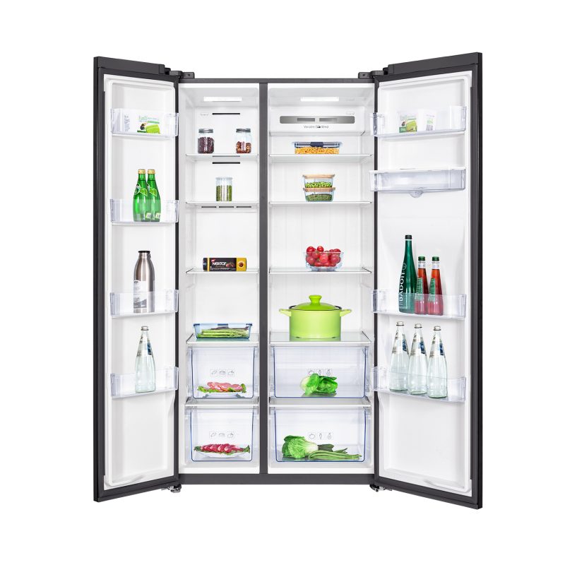 TCL P790SBSVCM 631L Side-by-Side Refrigerator with automatic temperature compensation, inside condenser defrost