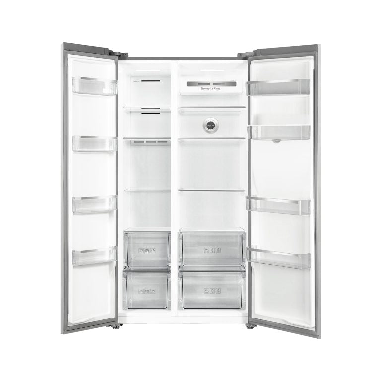 TCL P790SBSVCM 631L Side-by-Side Refrigerator with automatic temperature compensation, inside condenser defrost