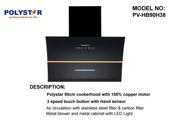 POLYSTAR 90CM COOKER HOOD PV-HB90H38