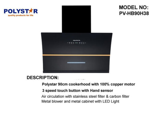 POLYSTAR 90CM COOKER HOOD PV-HB90H38
