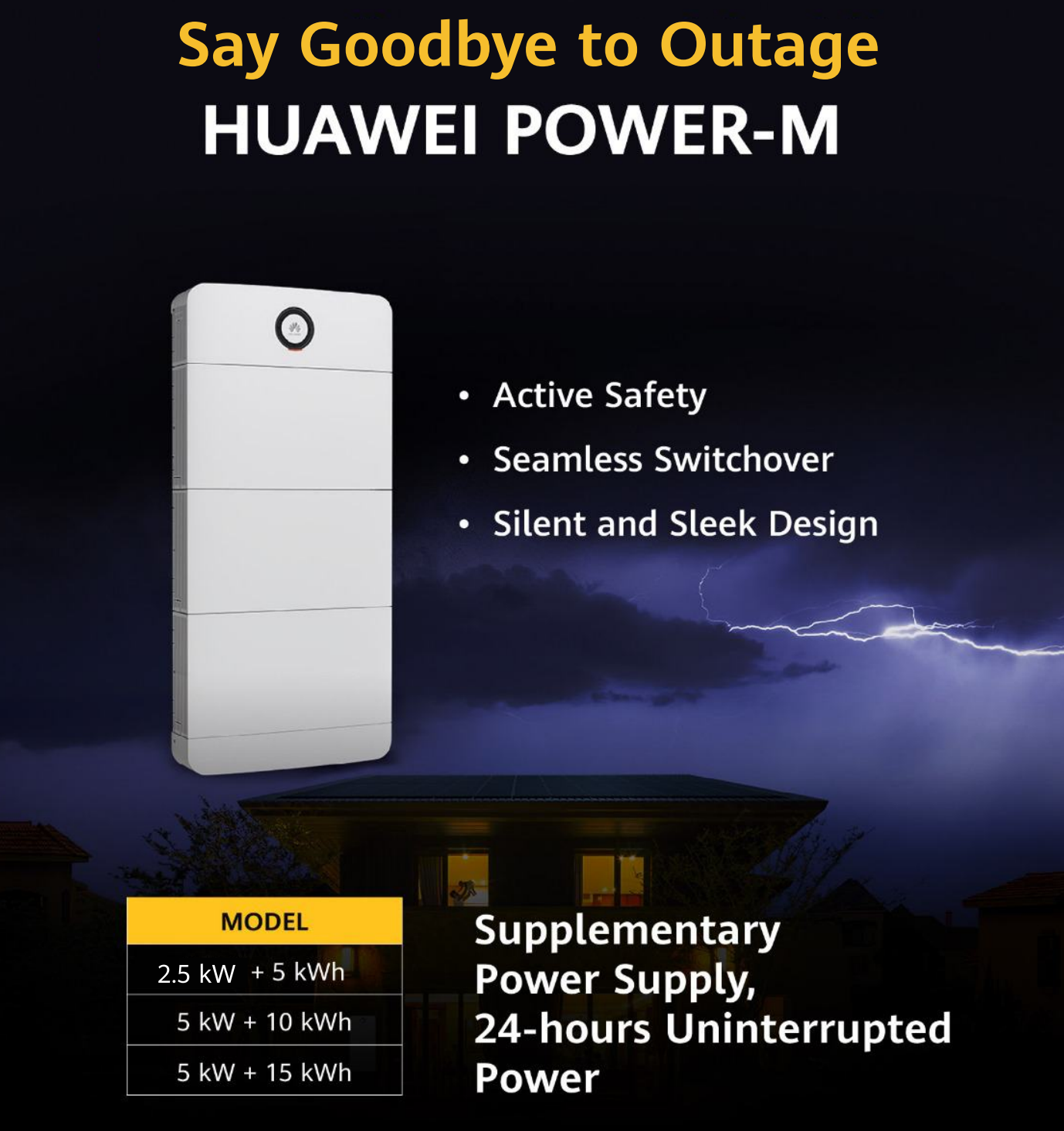 Huawei Power-M 6kVa Power Module Inverter + 15kWh Battery