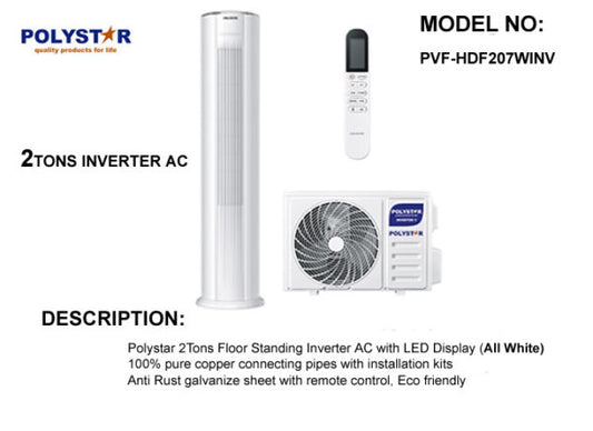 Polystar 2HP Inverter floor Standing Air Conditioner PVF-HDF207WINV