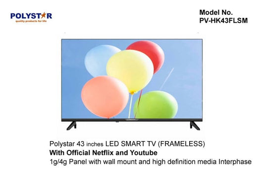 POLYSTAR 43 INCHES SMART TV PV-HK43FLSM