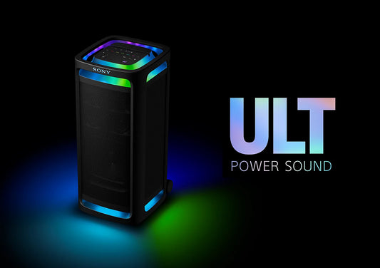 Sony ULT TOWER 9 Powerful Party Speaker with 360° Sound, 25-Hour Battery, and Karaoke Inputs