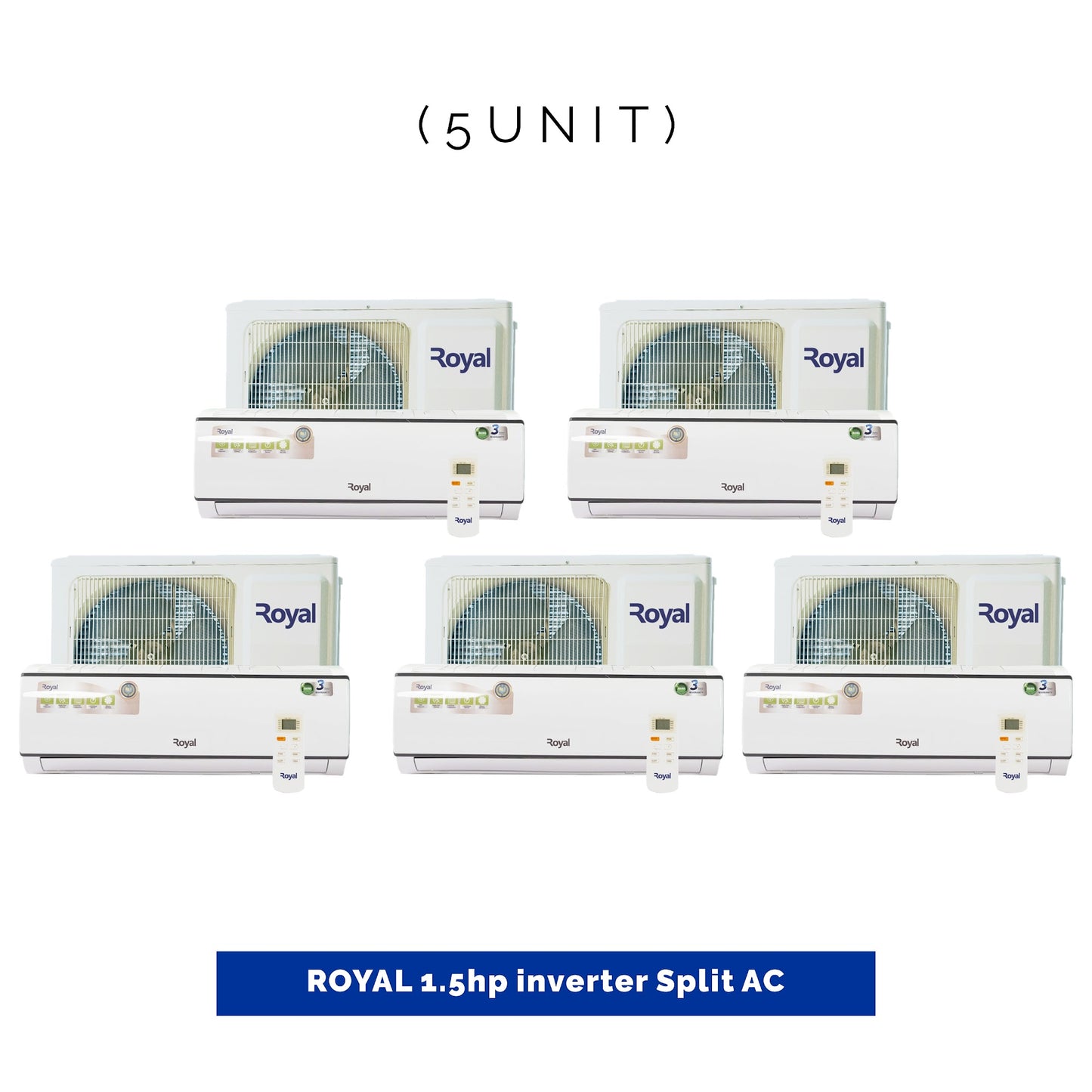 5 UNIT COMBO  Royal 1.5hp Inverter Split Air Conditioner MR12RSAN.Save ₦117,000! 😱🛒 on this Deal