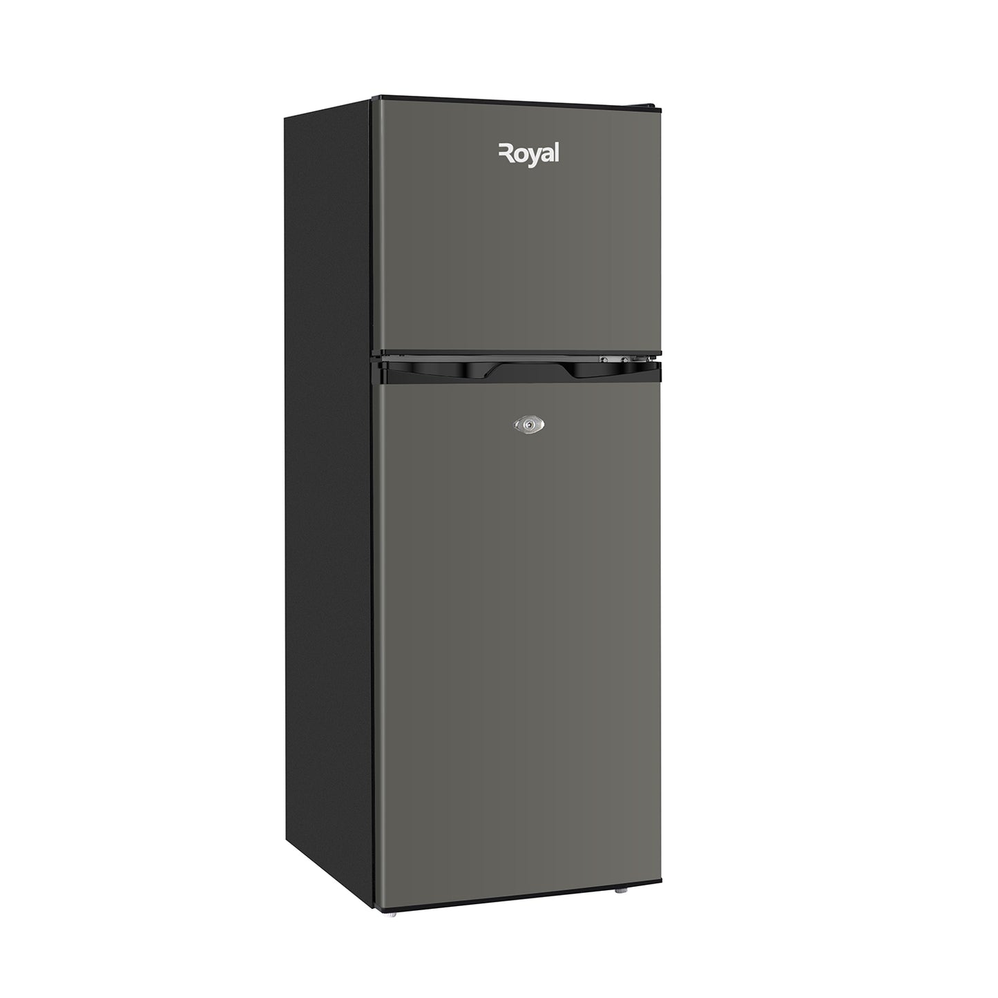 Royal Titan Refrigerator Double Door 155L energy saving and low noise, with lock and adjustable shelves - RREF155DF