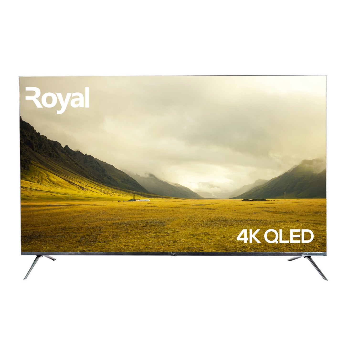 Royal 55 inch Crystal QLED Smart TV With Crystal processor 4K, Alexa voice control, BT, Slim Bezel, Dolby Cinema, Free Wall Bracket, LAN/Wi-Fi, LINUX RTV55D6100