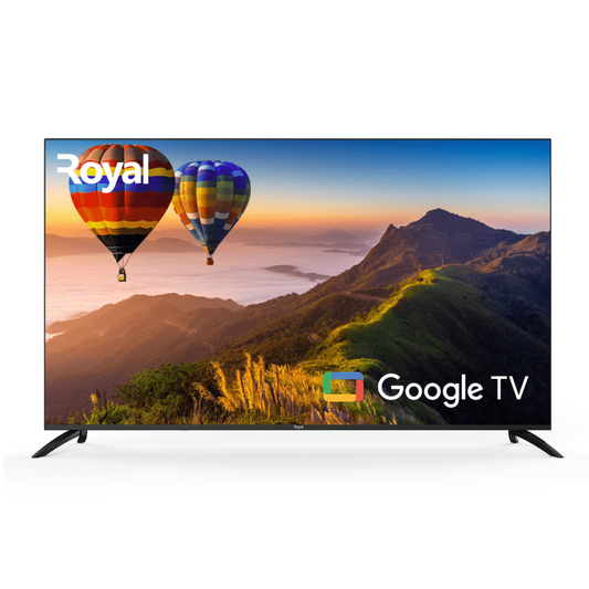 Royal 65 Inch QLED Google TV Voice Control, Metal Frameless Bezel, DDR, H.265,  HDR10 - RTV65QM8B