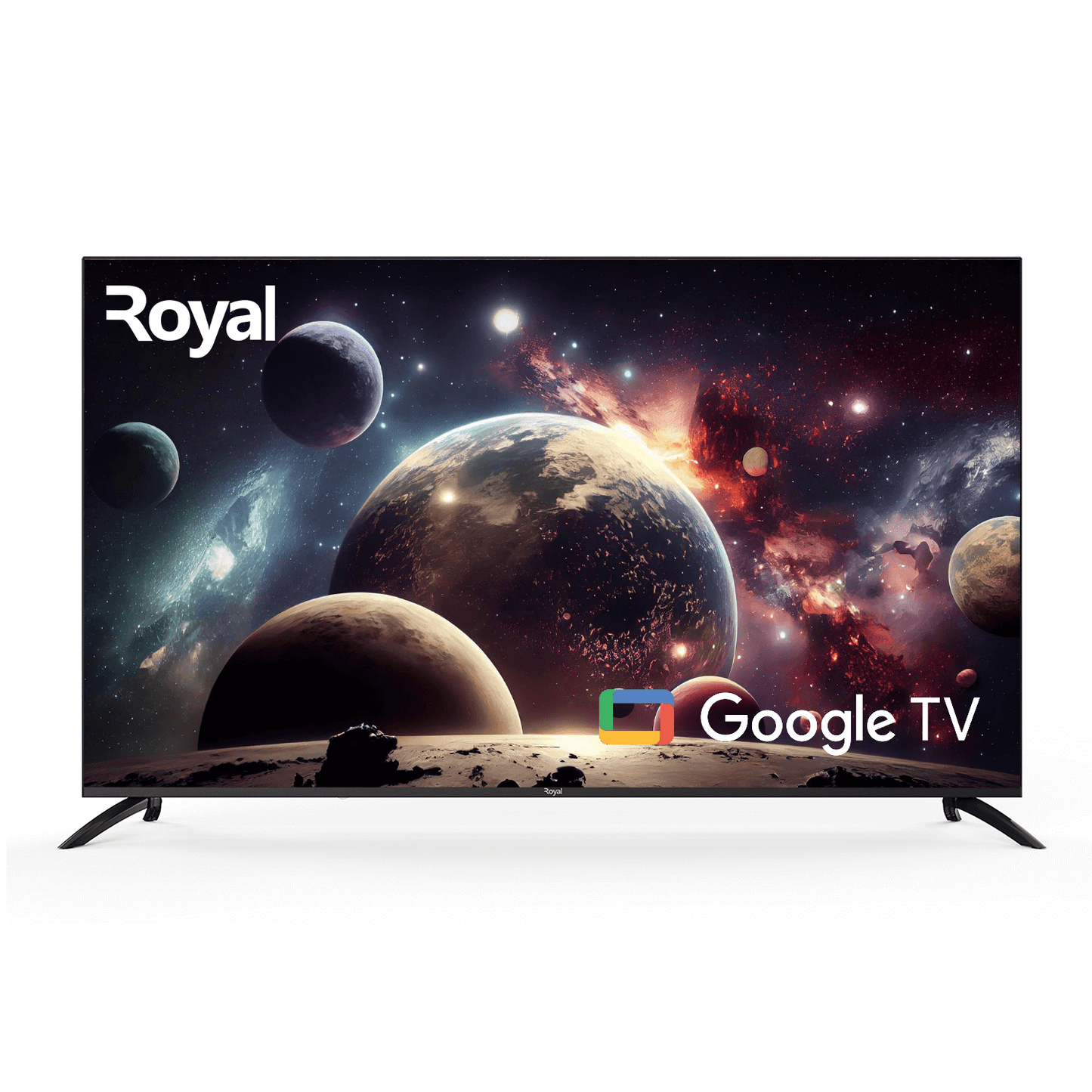 Royal 98 Inch QLED Google Metal Frameless Bezel Tv With Free Bracket RTV98QG8T