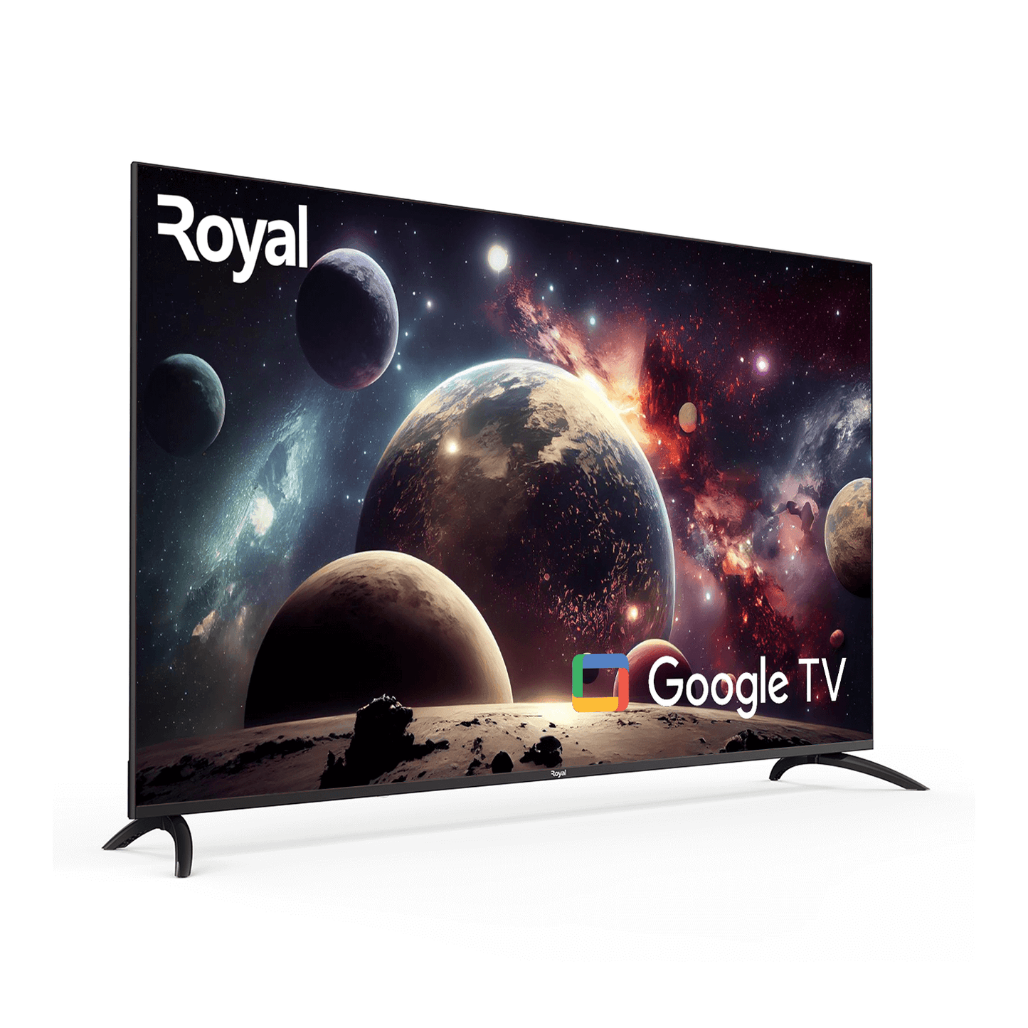 Royal 98 Inch QLED Google Metal Frameless Bezel Tv With Free Bracket RTV98QG8T