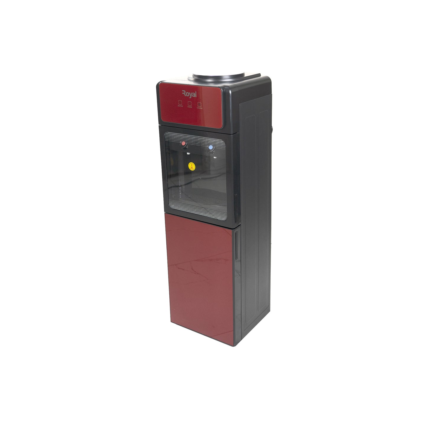 Royal RWDF1671R Red Top Load Water Dispenser With Refrigerator Cabinet