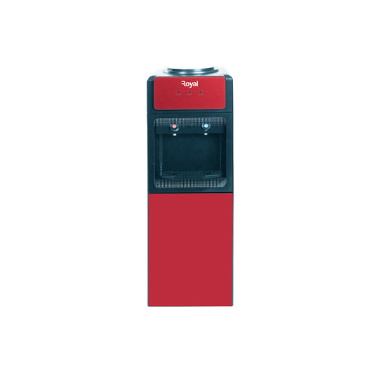 Royal RWDF1671R Red Top Load Water Dispenser With Refrigerator Cabinet