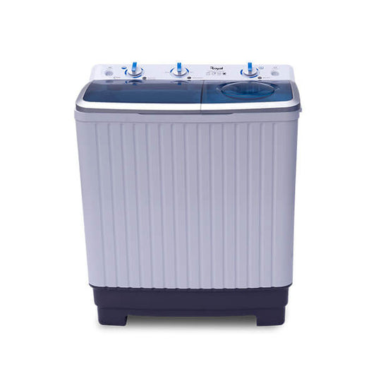 Royal 14KG Twin Tub Washing Machine, Magic Cleaning Filter, Transparent Lid, Wash Spin - RWMTT140NW