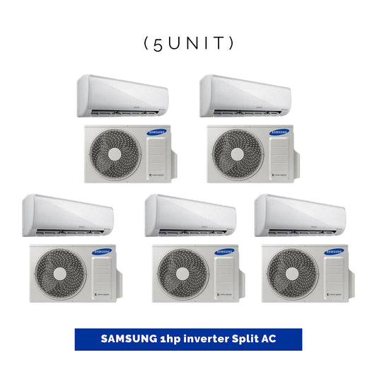 5 UNIT COMBO - Samsung 1HP Inverter Split Air Conditioner AR09TVHGAWK/AF. Save ₦133,064! 😱🛒 on this Deal