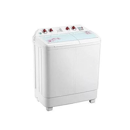 Scanfrost 6.5Kg Twin Tub Semi-Automatic Washing Machine with Toughened Glass Cover, Separate Tubs, SFSANTTA6