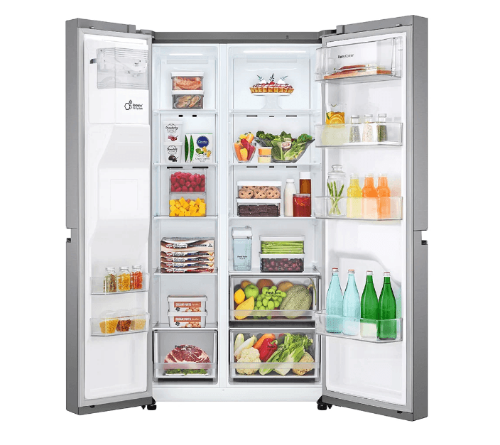 LG 674 Litres Side By Side Refrigerator With Water Dispenser REF 257 SLRL-L