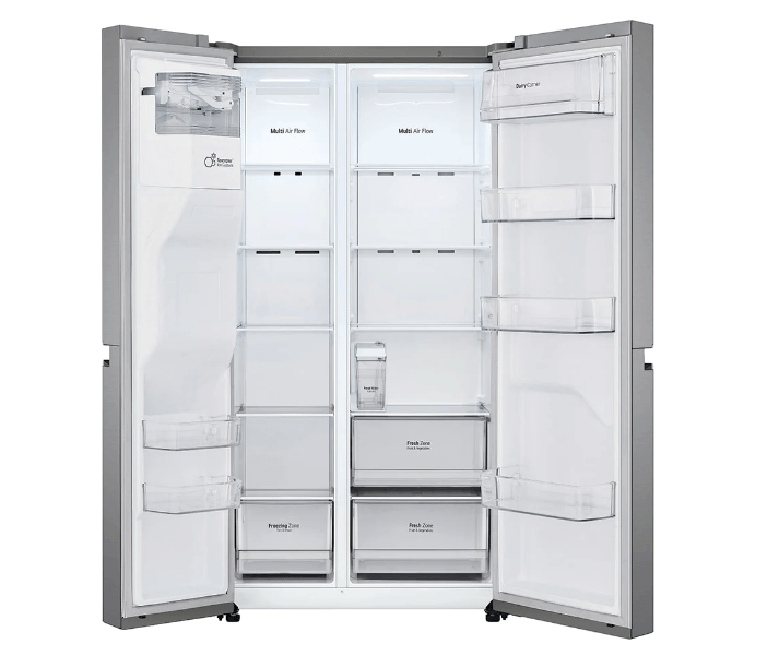 LG 674 Litres Side By Side Refrigerator With Water Dispenser REF 257 SLRL-L