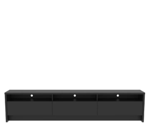 PROVINCIA ASPEN TV STAND 2.2 M,PRETO FOSCO,BLACK MATTE PROTVSTANDPA227552