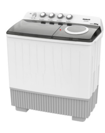 Admiral 20kg Twin Tub Semi-Automatic Washing Machine, AD_TT20XUWCP