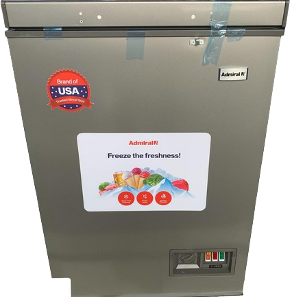 Admiral 100L Sliding Glass Top Chest Freezer Silver, ADCF100SS