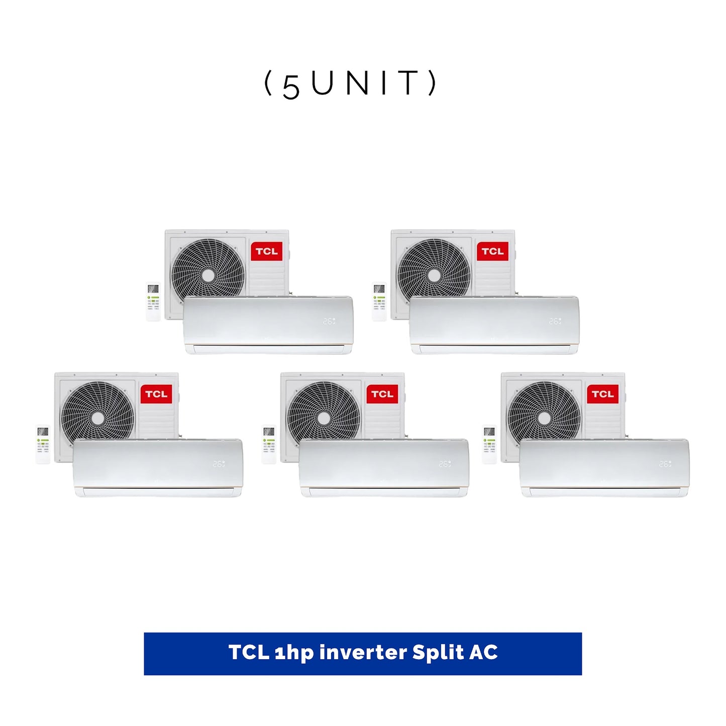 5 UNIT COMBO - TCL 1HP Inverter Split Air Conditioner TAC09CSD/TPH11IX  With Free Installation Kit. Save ₦112,500! 😱🛒 on this Deal