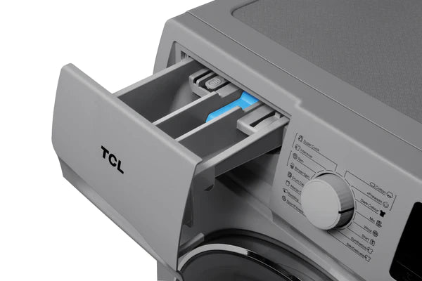 TCL 8KG FRONT LOAD WASHING MACHINE , Digital Display, 1000RPM, Memory Backup, Magic Filter  F608FLS