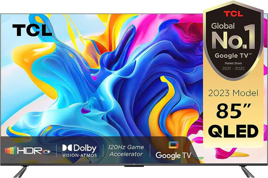 TCL 85 Inch QLED 4K Ultra HD Android Google TV With Dolby Vision & Dolby Atmos  85C645