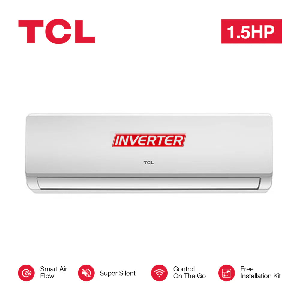 TCL 1.5HP pro Inverter gentle breeze Split Air Conditioner TAC12/CSATPHI11   With Free Installation Kit