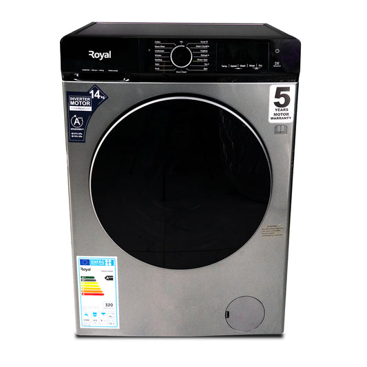 Royal 14KG Front Load Washer & Dryer with Anti Wrinkle Extra Rinse - RWDFL14HQD