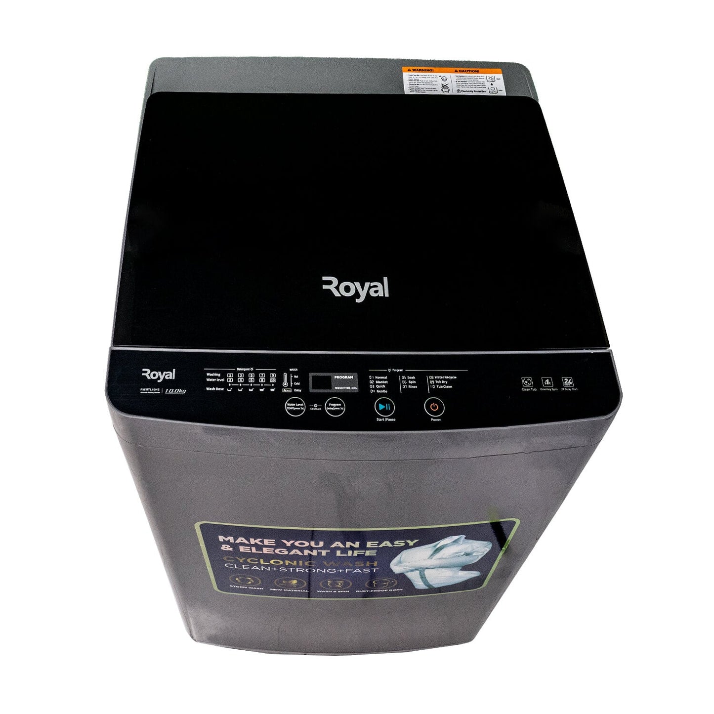 Royal 10KG Top Load Washing Machine with Magic Cleaning Filter - RWMTL10HS