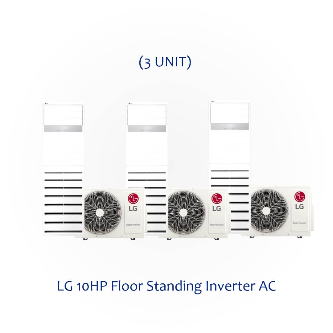 (3 UNIT COMBO) Lg 10hp Inverter Floor Standing AC FS 10 HP